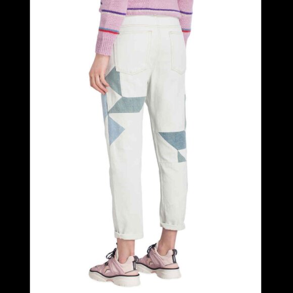 NWOT Etoile Isabel Marant Lea Patchwork Ankle Skinny Jeans Size 4 - Picture 2 of 10